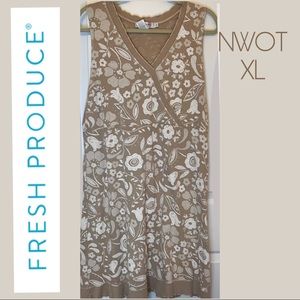 Fresh Produce XL Sleeveless Cotton Dress NWOT